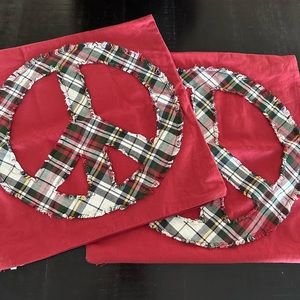 Pottery Barn Peace Pillow covers 18 x 18